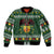 Glamorgan Wales Christmas Sleeve Zip Bomber Jacket Cymru Dragon And Daffodil - Wonder Print Shop