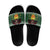 Glamorgan Wales Christmas Slide Sandals Cymru Dragon And Daffodil - Wonder Print Shop