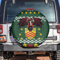 Glamorgan Wales Christmas Spare Tire Cover Cymru Dragon And Daffodil - Wonder Print Shop