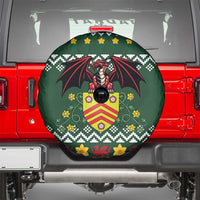 Glamorgan Wales Christmas Spare Tire Cover Cymru Dragon And Daffodil - Wonder Print Shop
