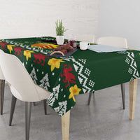 Glamorgan Wales Christmas Tablecloth Cymru Dragon And Daffodil - Wonder Print Shop
