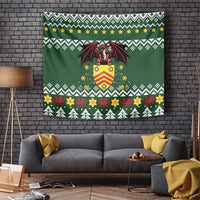 Glamorgan Wales Christmas Tapestry Cymru Dragon And Daffodil - Wonder Print Shop