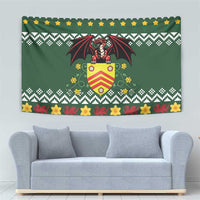 Glamorgan Wales Christmas Tapestry Cymru Dragon And Daffodil - Wonder Print Shop