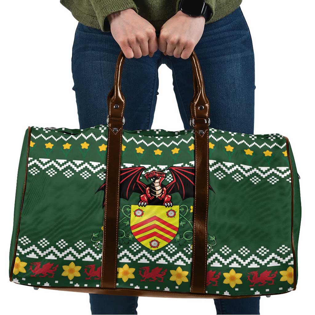 Glamorgan Wales Christmas Travel Bag Cymru Dragon And Daffodil - Wonder Print Shop