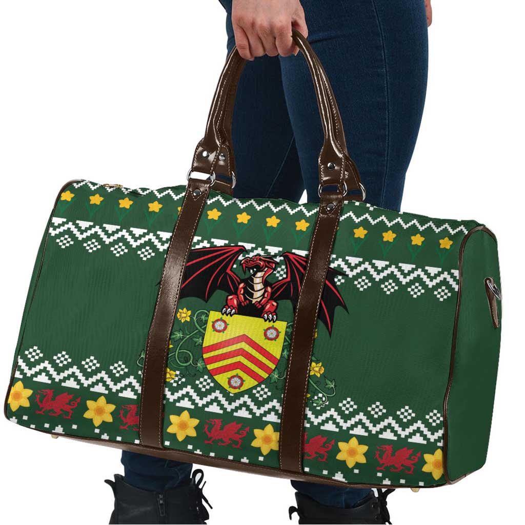 Glamorgan Wales Christmas Travel Bag Cymru Dragon And Daffodil - Wonder Print Shop