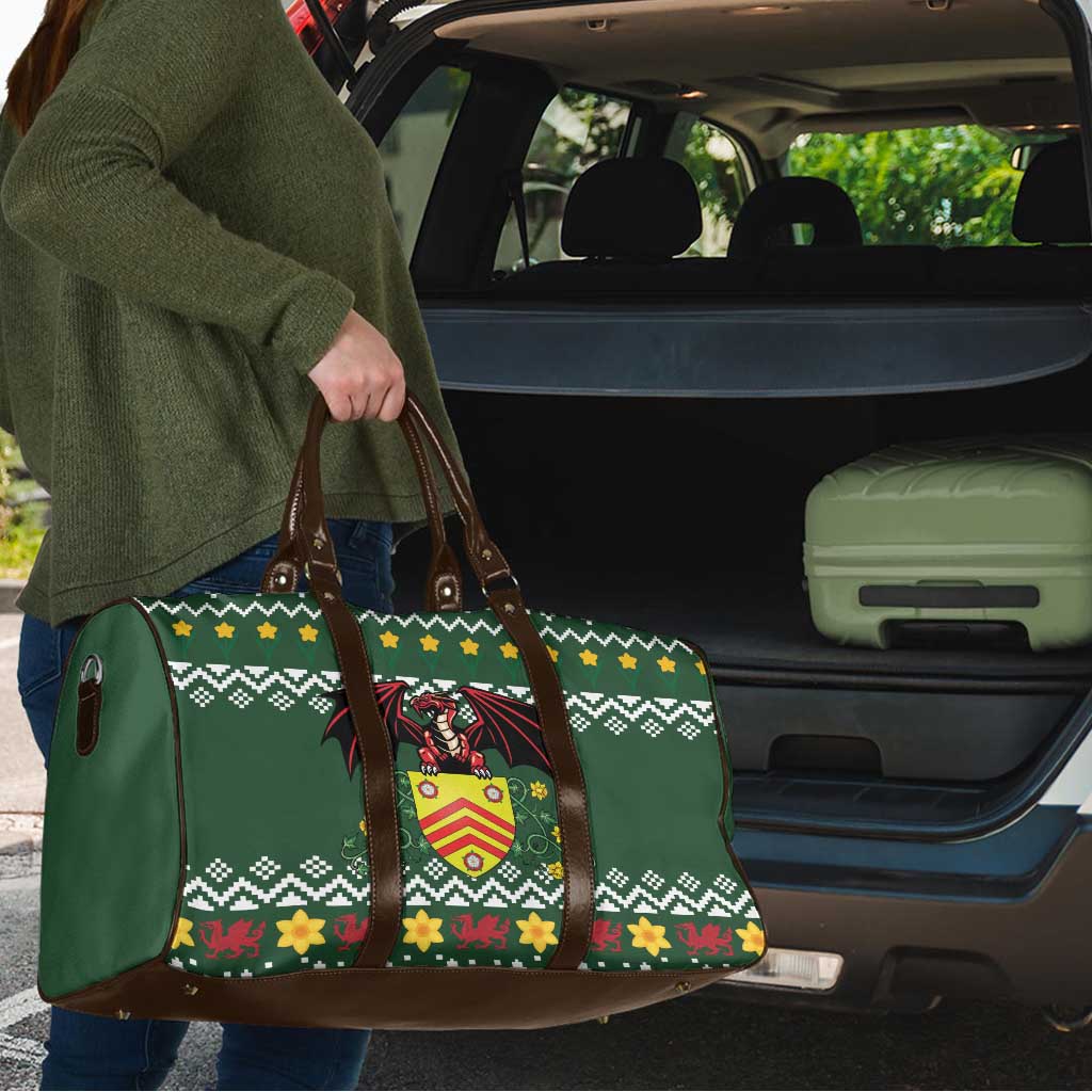 Glamorgan Wales Christmas Travel Bag Cymru Dragon And Daffodil - Wonder Print Shop