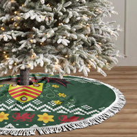 Glamorgan Wales Christmas Tree Skirt Cymru Dragon And Daffodil - Wonder Print Shop