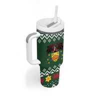 Glamorgan Wales Christmas Tumbler With Handle Cymru Dragon And Daffodil - Wonder Print Shop