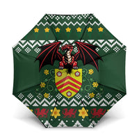 Glamorgan Wales Christmas Umbrella Cymru Dragon And Daffodil - Wonder Print Shop