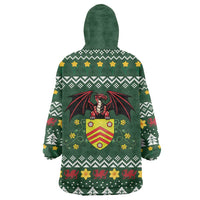 Glamorgan Wales Christmas Wearable Blanket Hoodie Cymru Dragon And Daffodil - Wonder Print Shop