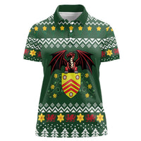 Glamorgan Wales Christmas Women Polo Shirt Cymru Dragon And Daffodil - Wonder Print Shop