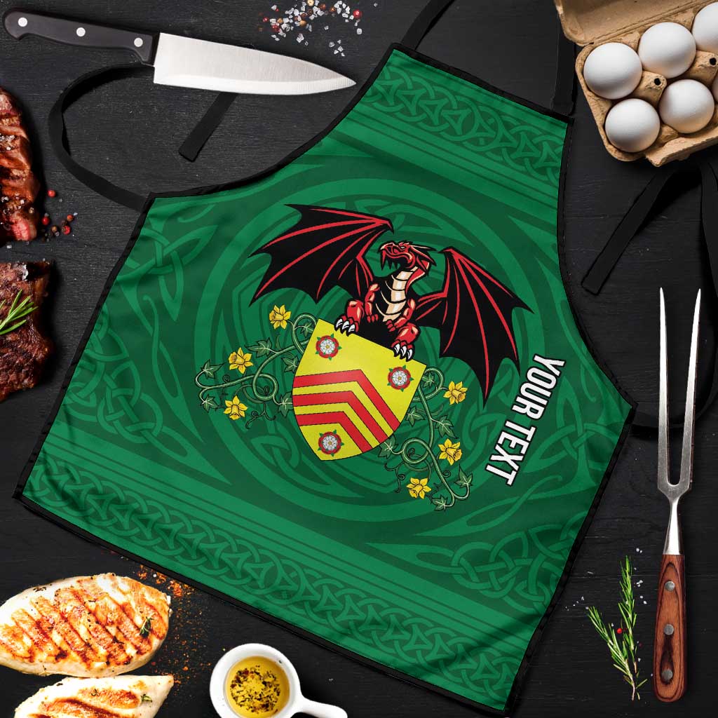 Personalized Glamorgan Wales Apron Welsh Red Dragon And Daffodil - Wonder Print Shop