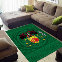 Personalized Glamorgan Wales Area Rug Welsh Red Dragon And Daffodil - Wonder Print Shop