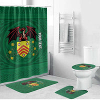 Personalized Glamorgan Wales Bathroom Set Welsh Red Dragon And Daffodil - Wonder Print Shop