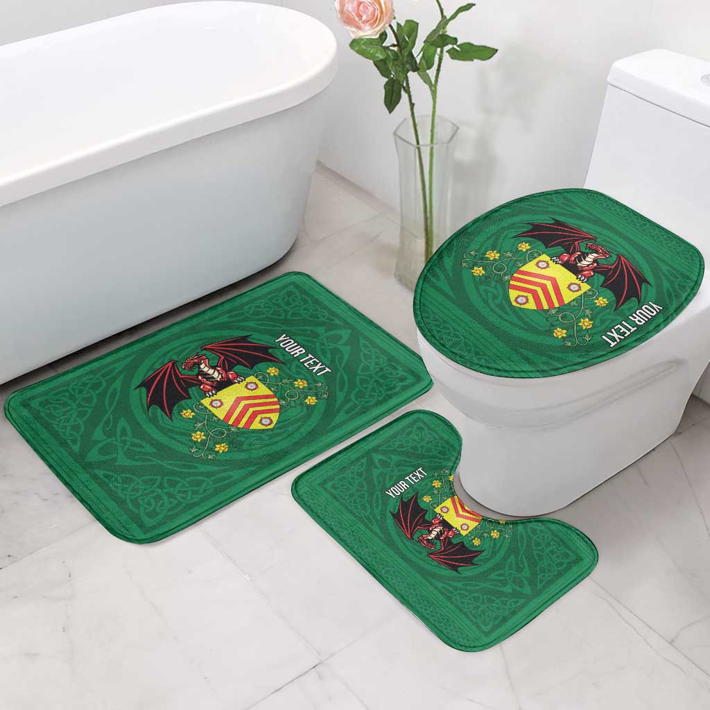 Personalized Glamorgan Wales Bathroom Set Welsh Red Dragon And Daffodil - Wonder Print Shop