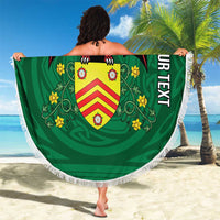 Personalized Glamorgan Wales Beach Blanket Welsh Red Dragon And Daffodil - Wonder Print Shop