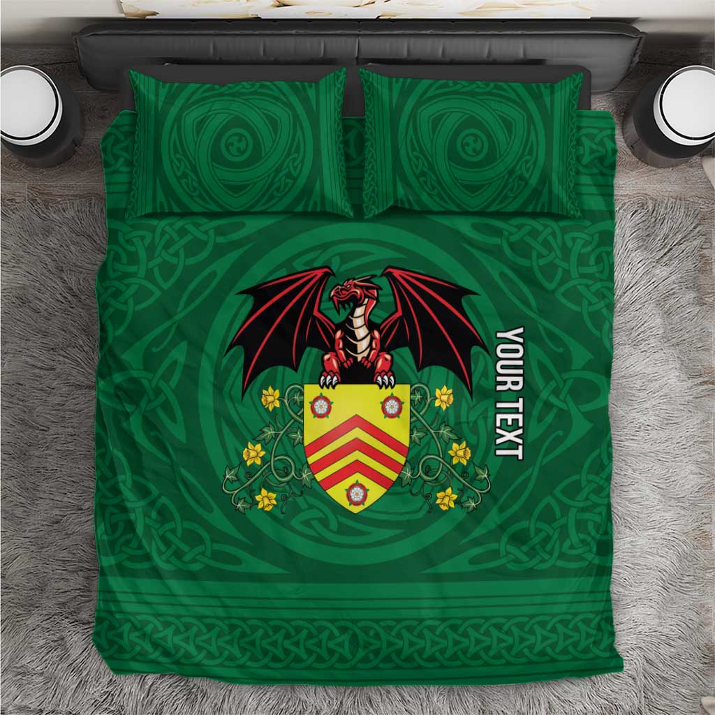 Personalized Glamorgan Wales Bedding Set Welsh Red Dragon And Daffodil - Wonder Print Shop