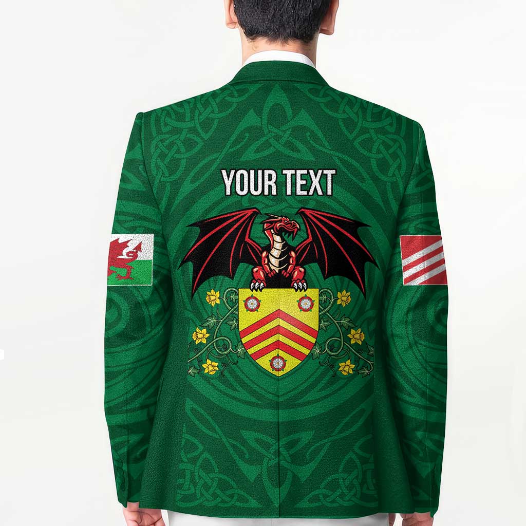 Personalized Glamorgan Wales Blazer Welsh Red Dragon And Daffodil - Wonder Print Shop