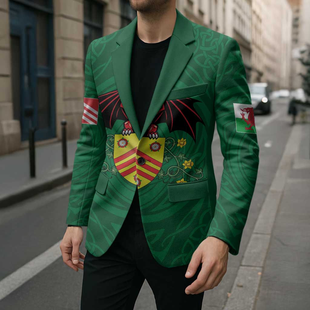 Personalized Glamorgan Wales Blazer Welsh Red Dragon And Daffodil - Wonder Print Shop