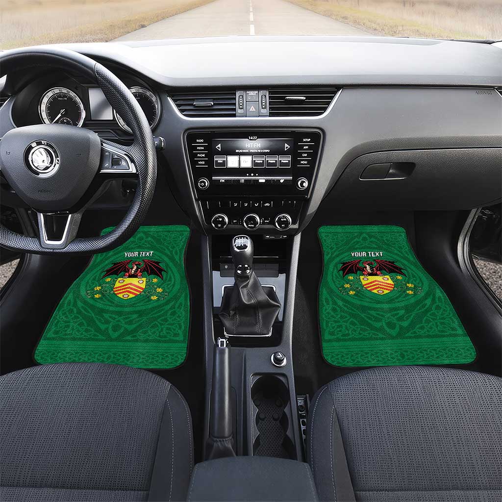 Personalized Glamorgan Wales Car Mats Welsh Red Dragon And Daffodil - Wonder Print Shop