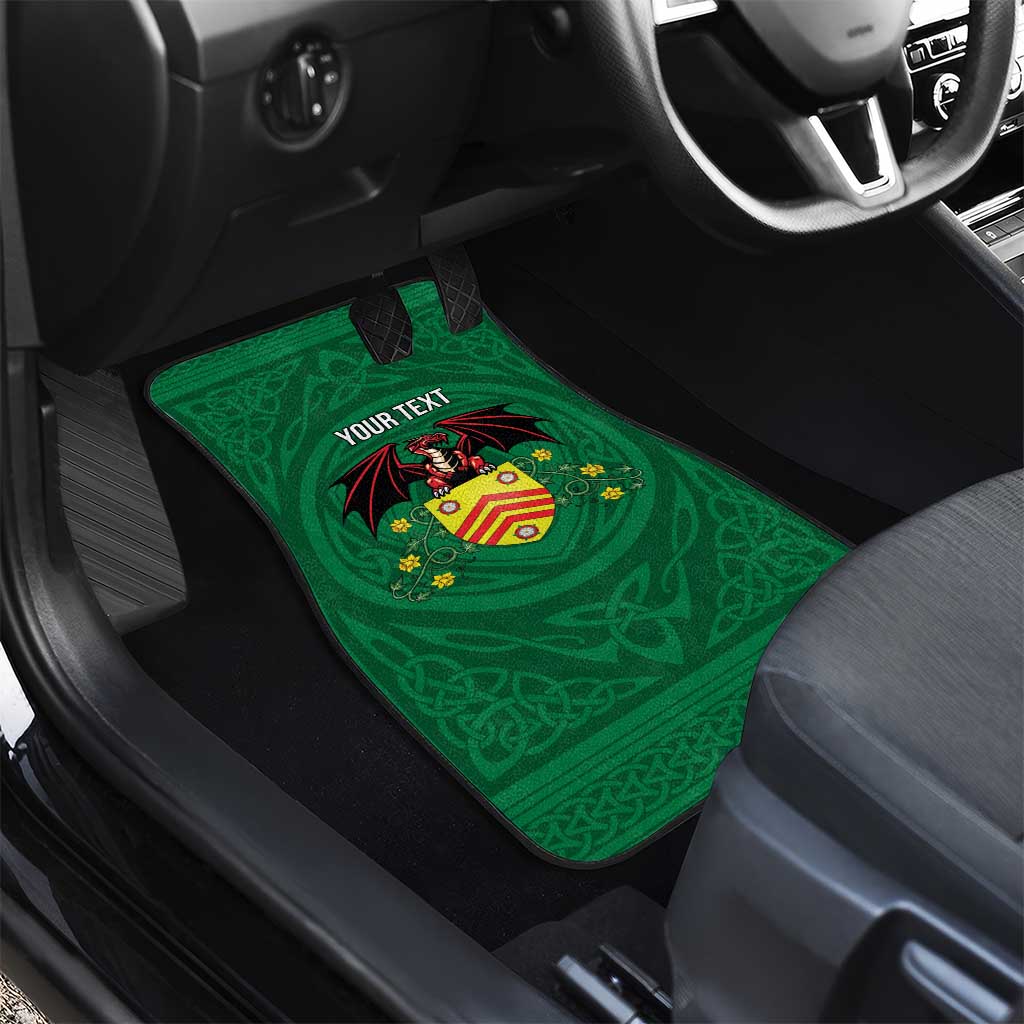 Personalized Glamorgan Wales Car Mats Welsh Red Dragon And Daffodil - Wonder Print Shop