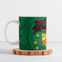 Personalized Glamorgan Wales Ceramic Mug Welsh Red Dragon And Daffodil - Wonder Print Shop