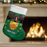 Personalized Glamorgan Wales Christmas Stocking Welsh Red Dragon And Daffodil - Wonder Print Shop