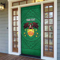 Personalized Glamorgan Wales Door Cover Welsh Red Dragon And Daffodil - Wonder Print Shop
