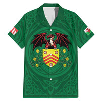 Personalized Glamorgan Wales Family Matching Mermaid Dress and Hawaiian Shirt Welsh Red Dragon And Daffodil - Wonder Print Shop