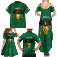 Personalized Glamorgan Wales Family Matching Summer Maxi Dress and Hawaiian Shirt Welsh Red Dragon And Daffodil - Wonder Print Shop