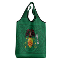 Personalized Glamorgan Wales Grocery Bag Welsh Red Dragon And Daffodil - Wonder Print Shop