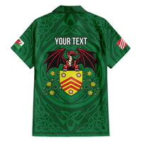 Personalized Glamorgan Wales Hawaiian Shirt Welsh Red Dragon And Daffodil - Wonder Print Shop