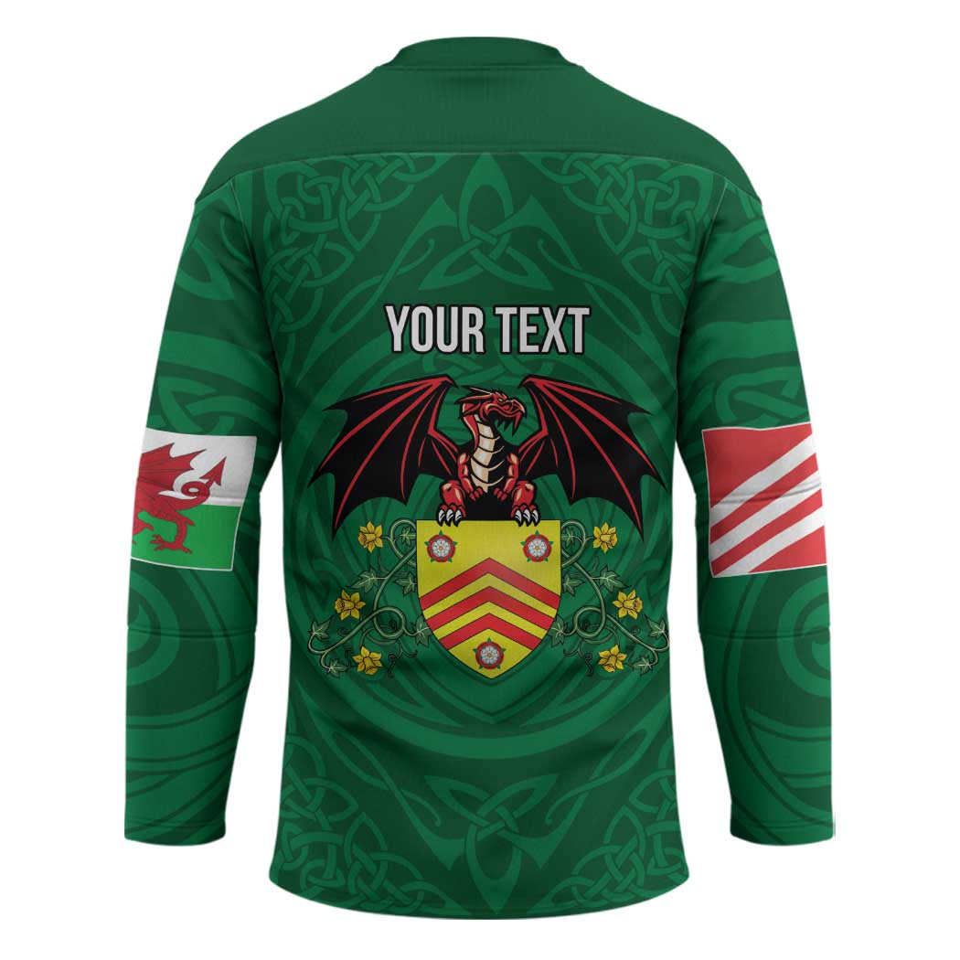 Personalized Glamorgan Wales Hockey Jersey Welsh Red Dragon And Daffodil - Wonder Print Shop