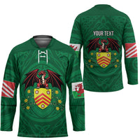 Personalized Glamorgan Wales Hockey Jersey Welsh Red Dragon And Daffodil - Wonder Print Shop