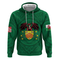 Personalized Glamorgan Wales Hoodie Welsh Red Dragon And Daffodil - Wonder Print Shop