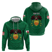 Personalized Glamorgan Wales Hoodie Welsh Red Dragon And Daffodil - Wonder Print Shop