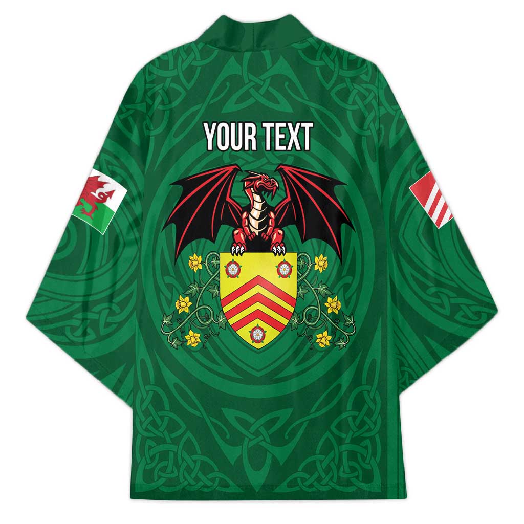 Personalized Glamorgan Wales Kimono Welsh Red Dragon And Daffodil - Wonder Print Shop