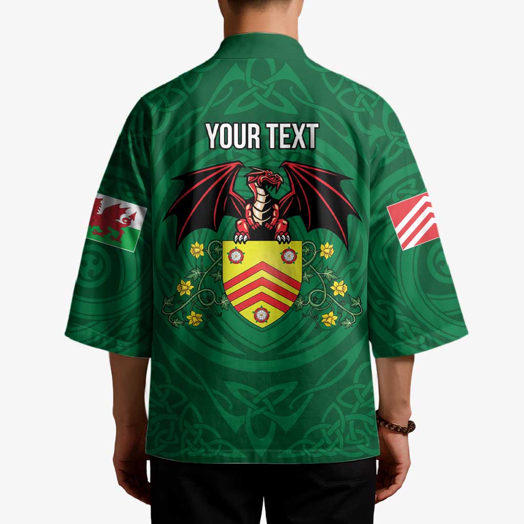 Personalized Glamorgan Wales Kimono Welsh Red Dragon And Daffodil - Wonder Print Shop