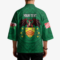 Personalized Glamorgan Wales Kimono Welsh Red Dragon And Daffodil - Wonder Print Shop