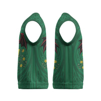 Personalized Glamorgan Wales Christmas Knitted V-Neck Vest Welsh Red Dragon And Daffodil - Wonder Print Shop