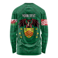 Personalized Glamorgan Wales Long Sleeve Shirt Welsh Red Dragon And Daffodil - Wonder Print Shop
