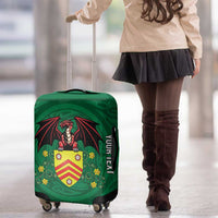 Personalized Glamorgan Wales Luggage Cover Welsh Red Dragon And Daffodil - Wonder Print Shop