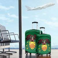 Personalized Glamorgan Wales Luggage Cover Welsh Red Dragon And Daffodil - Wonder Print Shop