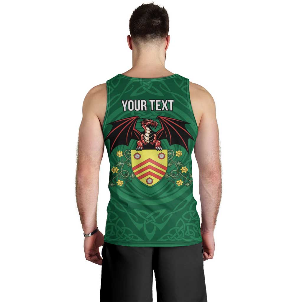 Personalized Glamorgan Wales Men Tank Top Welsh Red Dragon And Daffodil - Wonder Print Shop