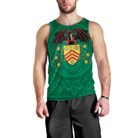 Personalized Glamorgan Wales Men Tank Top Welsh Red Dragon And Daffodil - Wonder Print Shop