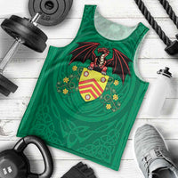 Personalized Glamorgan Wales Men Tank Top Welsh Red Dragon And Daffodil - Wonder Print Shop