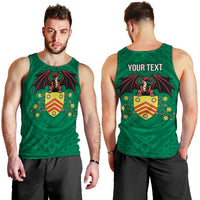 Personalized Glamorgan Wales Men Tank Top Welsh Red Dragon And Daffodil - Wonder Print Shop