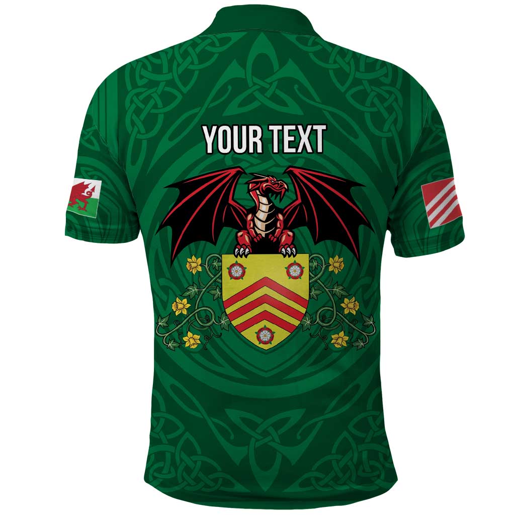 Personalized Glamorgan Wales Polo Shirt Welsh Red Dragon And Daffodil - Wonder Print Shop