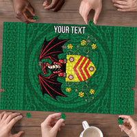 Personalized Glamorgan Wales Puzzle Welsh Red Dragon And Daffodil - Wonder Print Shop