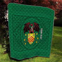 Personalized Glamorgan Wales Quilt Welsh Red Dragon And Daffodil - Wonder Print Shop